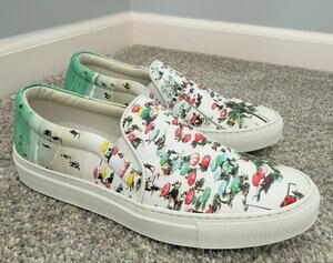 Joshua Sanders Beach Print Slip-On Sneakers Size 37 Made in Italy